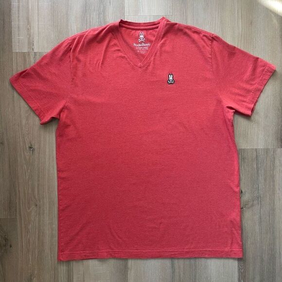 Psycho Bunny Men’s 8 XL Red Short Sleeve T-Shirt Classic Logo Streetwear - Picture 1 of 4